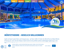 Tablet Screenshot of mueritztherme.com